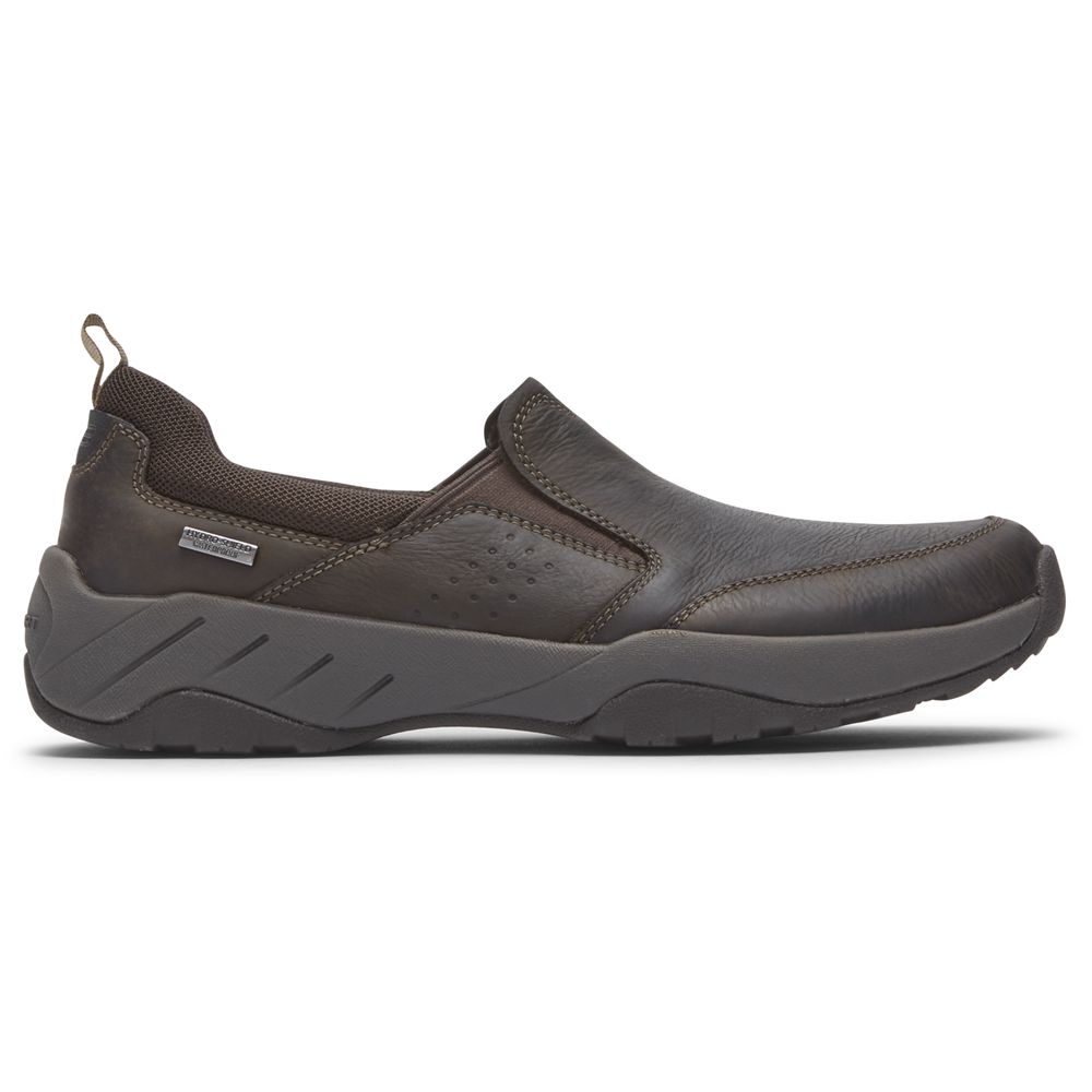 Rockport Canada Xcs Spruce Peak Waterproof Slip-On - Mens Walking Shoes Dark Chocolate (GLS150463)